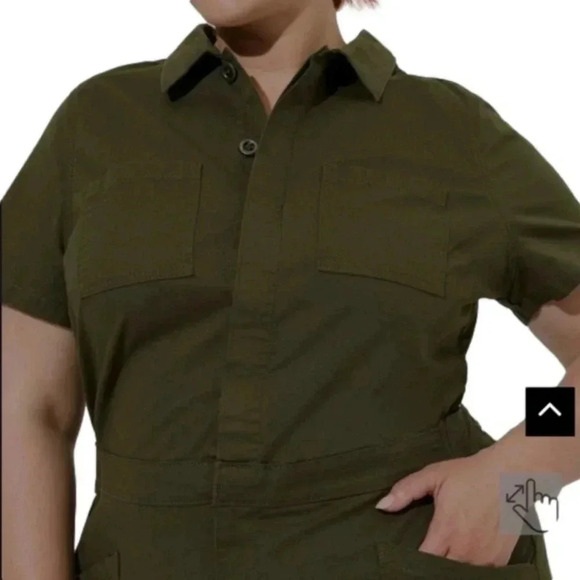 Torrid Green Twill Plus Size Jumper Size‎ 18 - Picture 3 of 6
